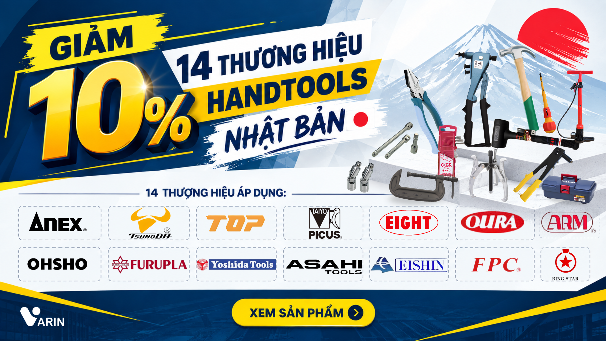 Ưu đãi thương hiệu Nhật Bản trên VARIN